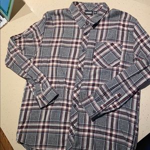 Vans long sleeve button down fleece